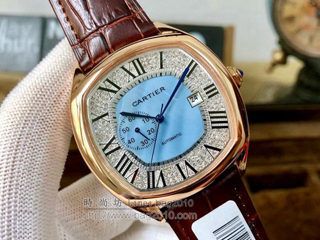 CARTIER手錶 2018最時尚單品 卡地亞經典系列 頂級奢華風格真鑽鑲嵌 卡地亞男士腕表  hds1019